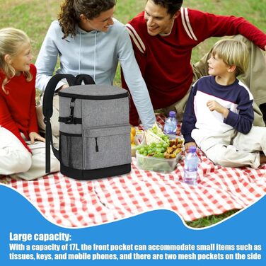 Терморюкзак 17 л сірий Dtaigou