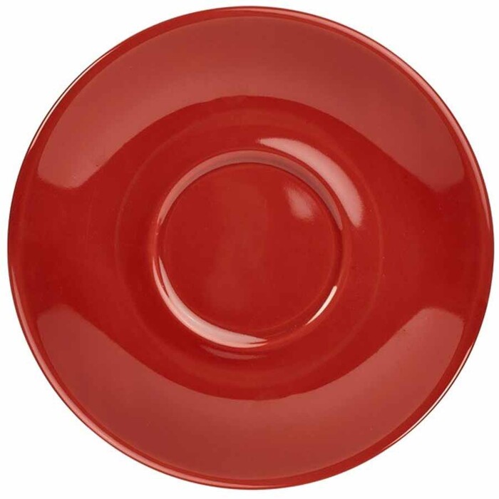 Блюдце 13,5 см, червоне, Color Tea, GenWare