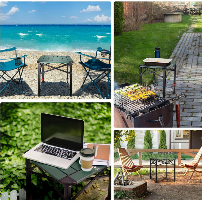 Алюминиевый раскладной стол для кемпинга 40 х 40 х 53 см VILLEY