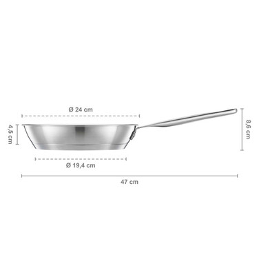 Сковорода Fiskars All Steel Pure матова 24 см (1065627)