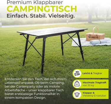 Складний багатофункціональний стіл для кемпінгу 90 х 51 см Werkfox