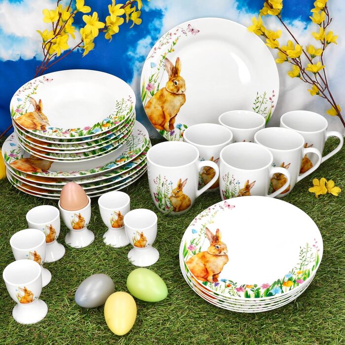 Пасхальный набор посуды из 30 предметов на 6 человек MamboCat