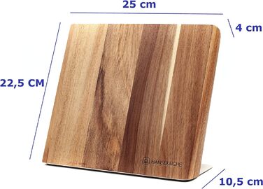 Магнітний тримач для ножів коричневий 22,5 см Vialex