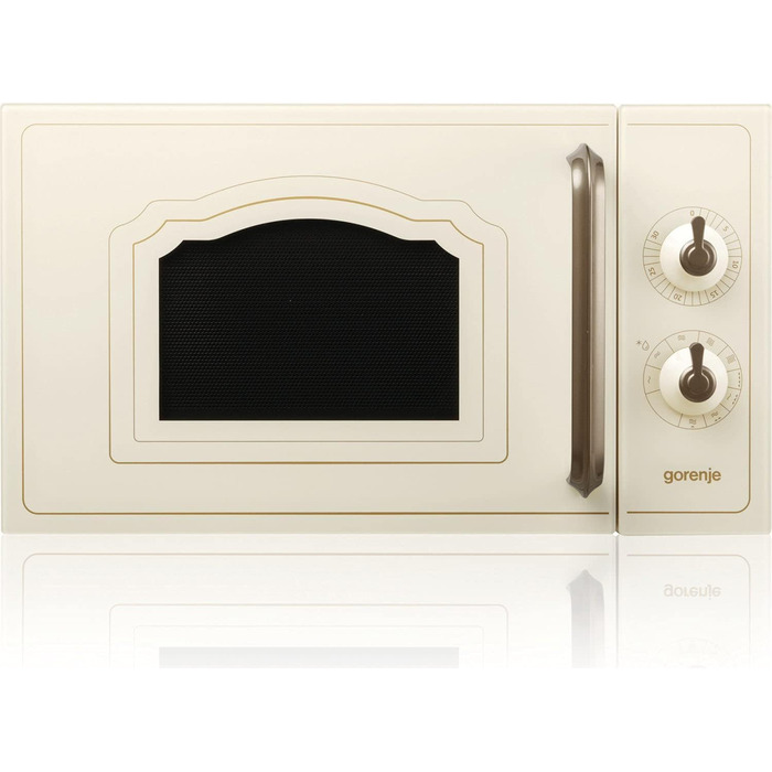 Мікрохвильова піч Gorenje MO20A3WH / 20 л / 800 Вт / AquaClean / AutoMenu / Сенсорне керування / LED-дисплей / Функція розморожування / 5 рівнів потужності / Блокування від дітей / Білий (Класичний, Бежевий)