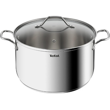 Кастрюля 8 л из нержавеющей стали со стеклянной крышкой 28 см Intuition Tefal