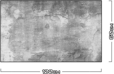 Дизайнерський кухонний фартух з алюмінієвого композиту, кухонний фартух, товщина 3 мм, 60x100 см, (Стара штукатурка стіни сірого кольору)
