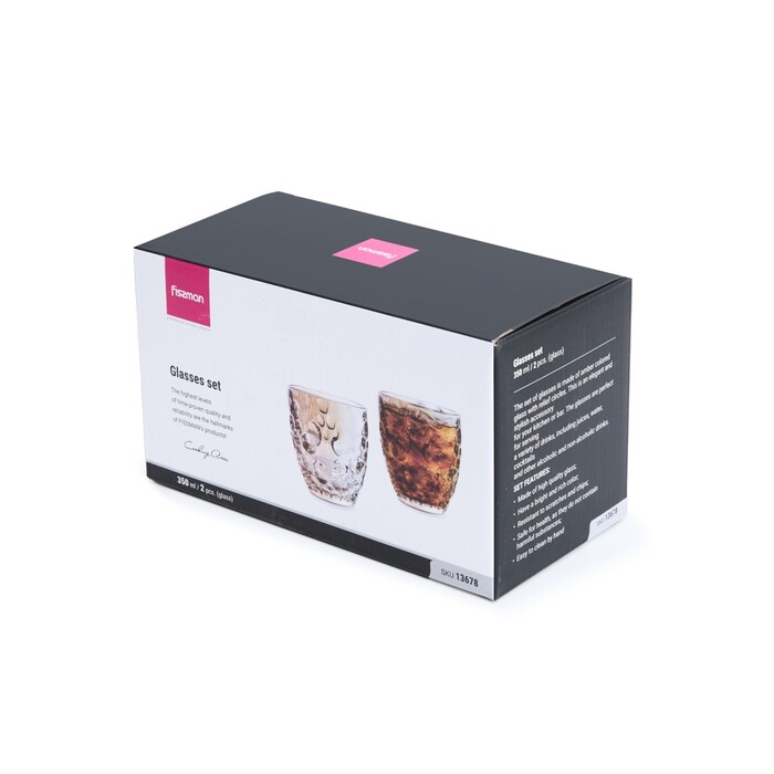 Набір з 2-х склянок Fissman 350 мл. скло (13678)