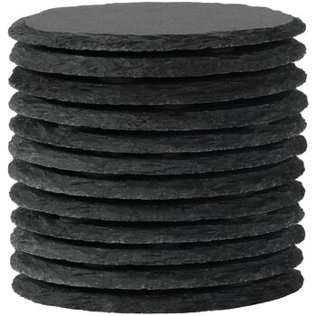 Набір із 12 круглих підставок із натурального сланцю WEWINK PLUS