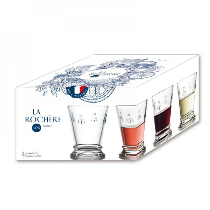 Набір склянок для напоїв La Rochere ABEILLE, 260мл, 4 шт.