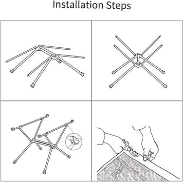 Ультралегкий складной стол для кемпинга черный Naturehike