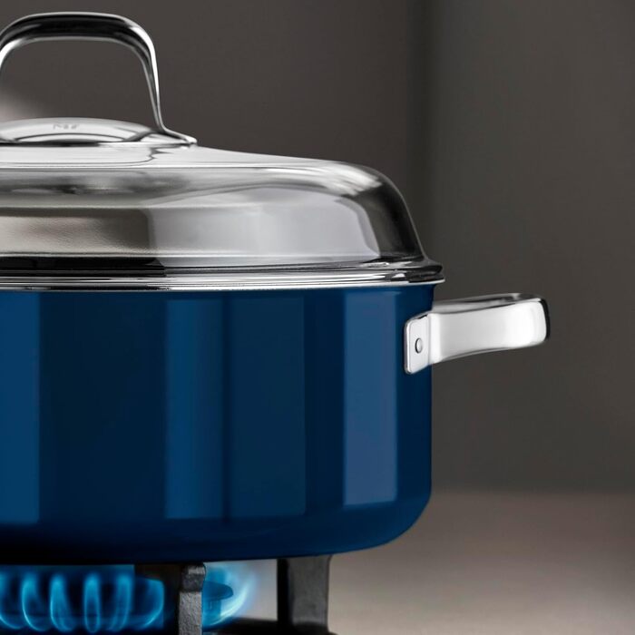 Жаровня 6 л со стеклянной крышкой 24 см Tim Raue Edition, синий Fusiontec Mineral Pro WMF