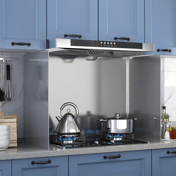 Складана панель для кухонного захисту від бризок, кухонна пластина для захисту каструль, захист від бризок з антипригарним покриттям, легко миється, для щоденного приготування їжі (трисекційна складна панель, 70*80*50 см)