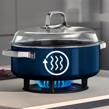 Жаровня 6 л со стеклянной крышкой 24 см Tim Raue Edition, синий Fusiontec Mineral Pro WMF