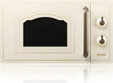 Мікрохвильова піч Gorenje MO20A3WH / 20 л / 800 Вт / AquaClean / AutoMenu / Сенсорне керування / LED-дисплей / Функція розморожування / 5 рівнів потужності / Блокування від дітей / Білий (Класичний, Бежевий)