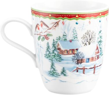 Різдвяна кружка з ручкою, різдвяна машина, порцеляна, 400 мл, 65296 -