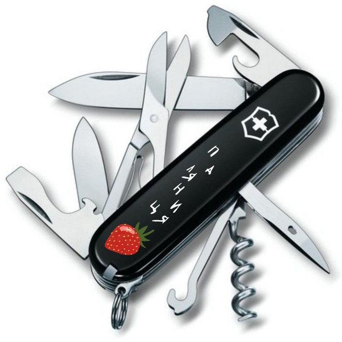 Ніж Victorinox Climber Ukraine 91мм/14функ/чорн /Паляниця