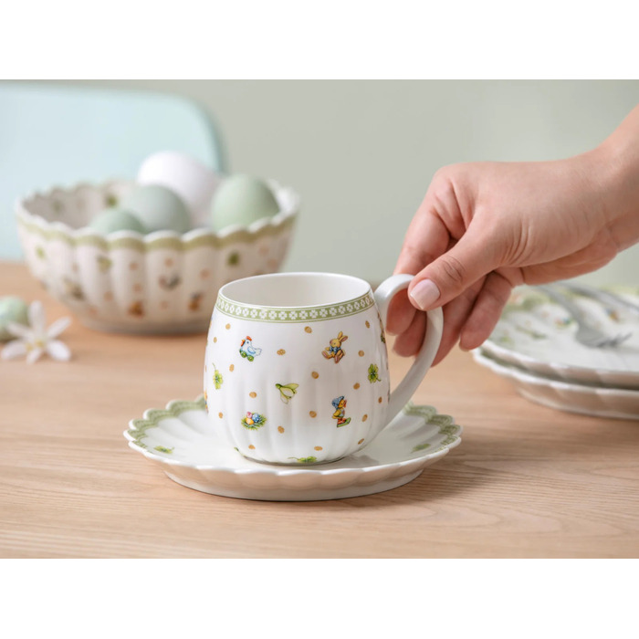 Набор из 6 кружек с ручкой 0,35 л и 6 блюдец Easter Delight Villeroy & Boch