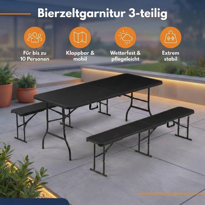 Стіл для кемпінгу чорний ALBATROS