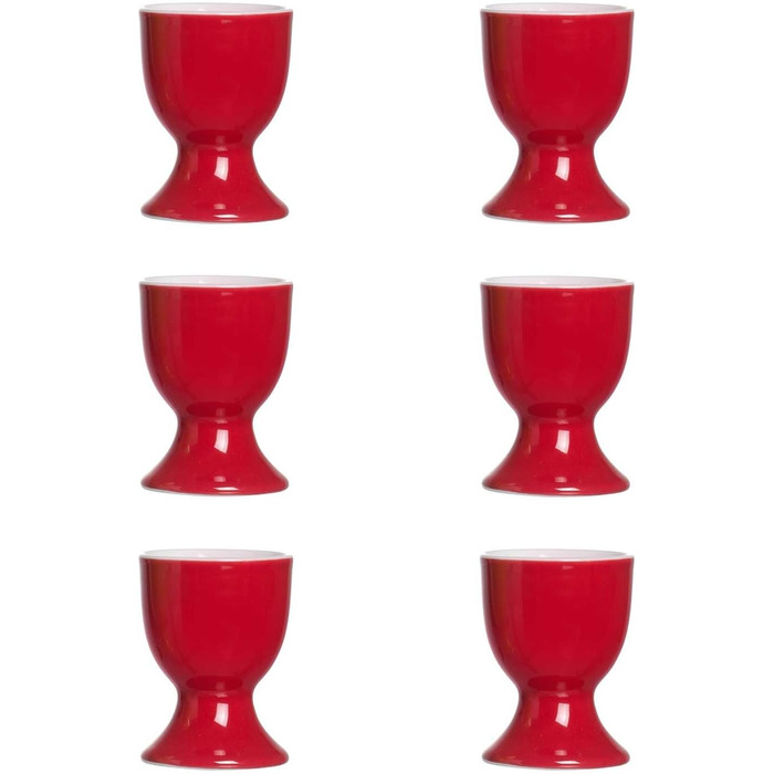 Набор из 6 подставок для яиц 5 х 6 см красный, Doppio Ritzenhoff & Breker