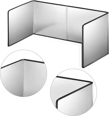 Захист від бризок з нержавіючої сталі, складний захист від бризок, кухонна пластина від бризок, дефлектор масляних випарів, захист від бризок на кухонній плиті, кухонна пластина від бризок, захист для плити для приготування їжі, смаження та підтримки чист