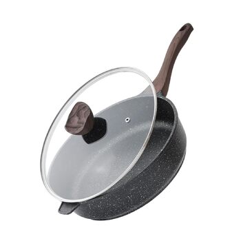 Сковорода с антипригарным покрытием и крышкой 28 см Kordisen