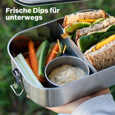 Набір з 3 круглих контейнерів 150 мл до ланч-боксів, нержавіюча сталь Silberthal