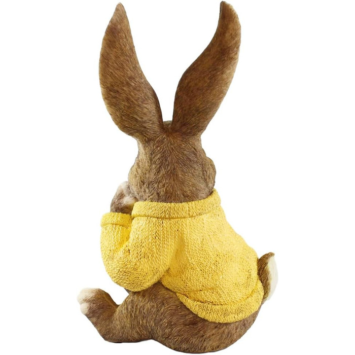 Декоративні фігурки великодніх зайчиків жовтий светр colourliving