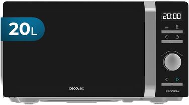 Мікрохвильова піч Cecotec Inverter - об&39єм 19 л - розморожування, нагрівання та приготування - інвертор Proclean 5010. 700 Вт, 5 рівнів потужності, світлодіодний дисплей, поворотний стіл 245 мм, таймер, 8 програм, чорний цифровий