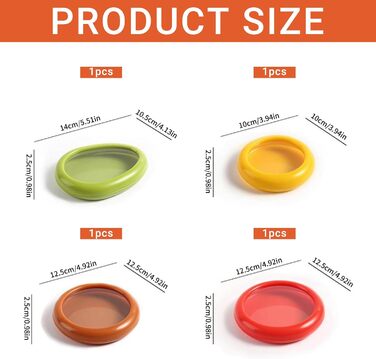 Силіконові контейнери для зберігання фруктів, набір із 4 предметів, різнокольорові DAZZTIME