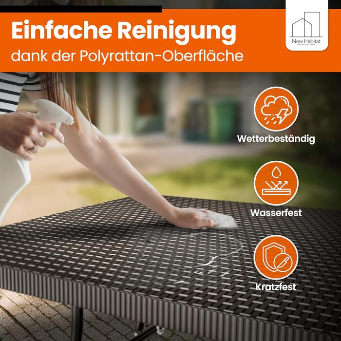 Складной набор из 3 предметов стол и скамейки NewHabitat