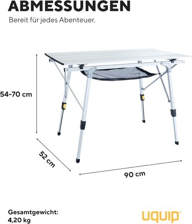 Кемпинговый стол 90 х 52 х см Uquip