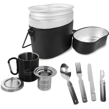 Набір туристичного посуду для кемпінгу 8-в-1 normani