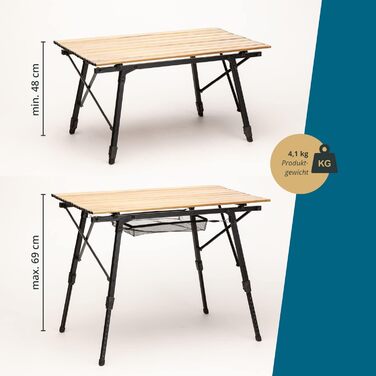 Складной кемпинговый стол 90 х 52 см Skandika