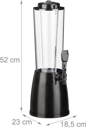 Диспенсер для напитков с краном 2,5л Relaxdays