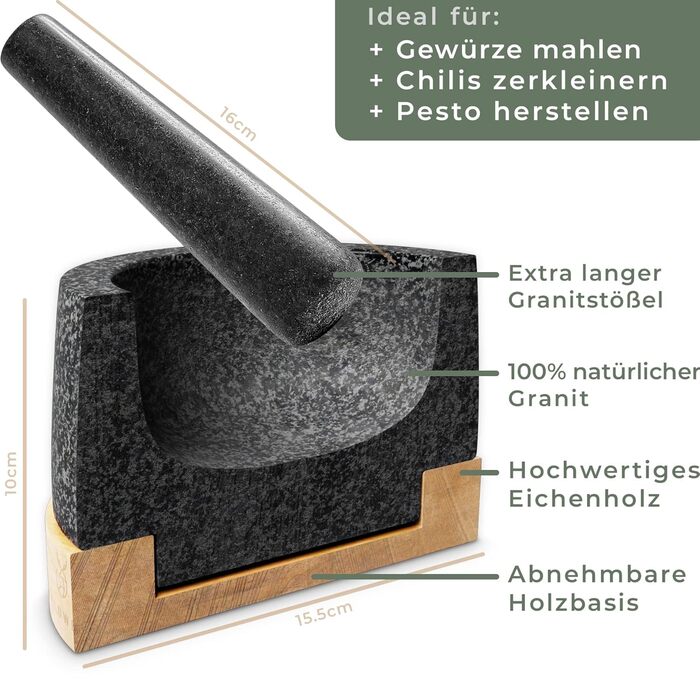 Ступка з товкачем 14 см WALDWERK