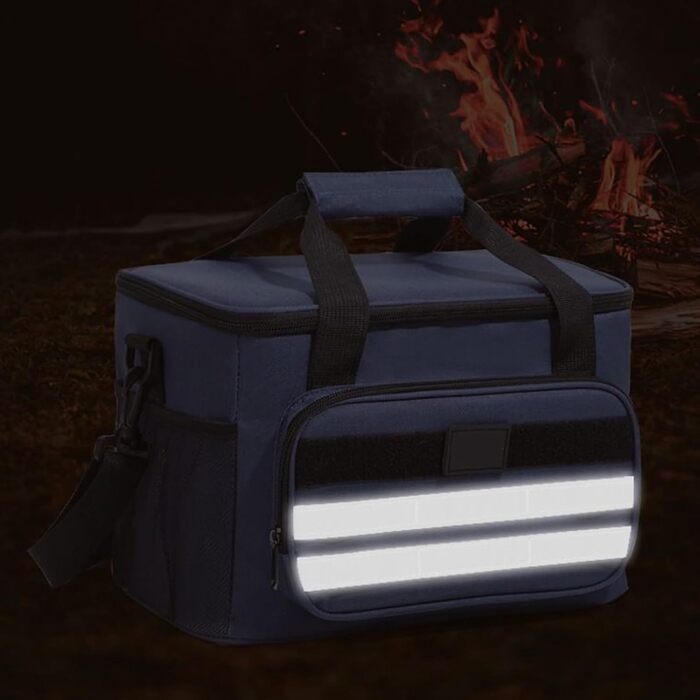 Універсальна термосумка для їжі, термобокс для ланч-боксу для дорослих - водонепроникне зберігання напоїв, грудного молока, для використання в дорозі, на риболовлі, пікніках, у походах, на барбекю, у школі, на роботі, темно-синій