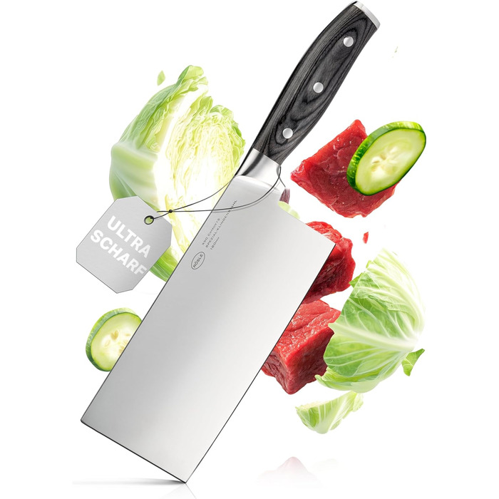 Китайський кухарський ніж 18 см Wolfgrey Rosle