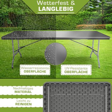 Складной стол 180x75 см tillvex