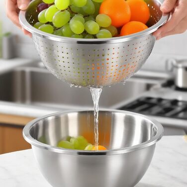 Комплекти сита та миски з нержавіючої сталі CHUENKUK