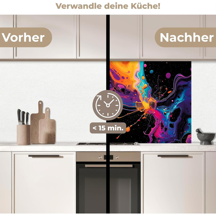 Кухонний фартух 60x80 см Самоклеючий захисний щиток для кухонної стіни Кухонний фартух Кухонні фасади Кухонні фартухи Кухонна стіна Вода - Пейзаж - (Барвистий - Кольоровий, 80 x 80 см)