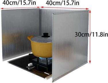 Кухонний фартух, складана стінка, захист від бризок, масляний бар&39єр, плита, складаний, нержавіюча сталь, жироварка, кухонний фартух (30x40x40 см)