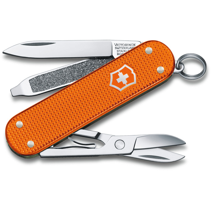 Ніж швейцарський 7 функцій, 58 мм, Victorinox Classic SD Tiger Orange