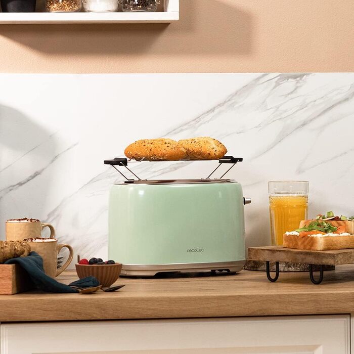 Тостер 980 Вт зеленый Toast&Taste 1000 Retro Double Cecotec