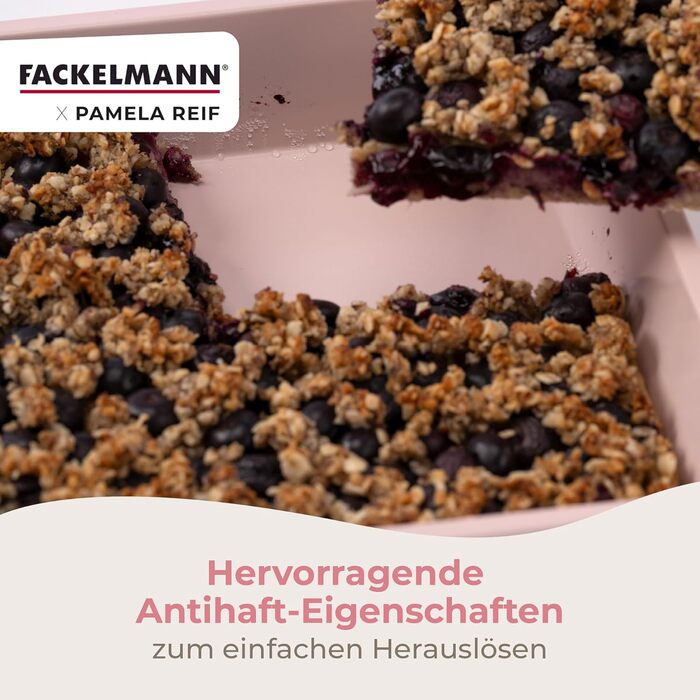 Форма для выпечки брауни 23 x 23 x 4 см, пастельно-розовая Pamela Reif Fackelmann