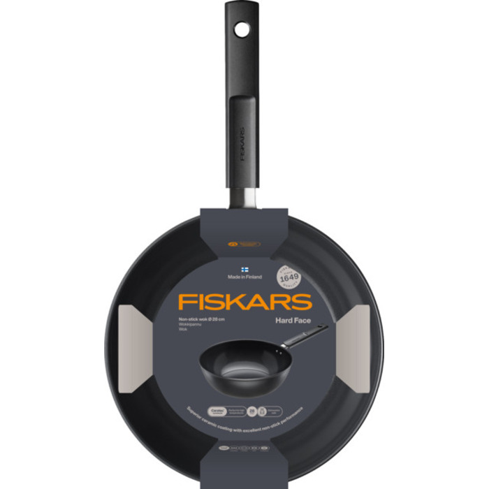 Сковорода Fiskars ВОК Hard Face 28 см 4,5 л (1075523)