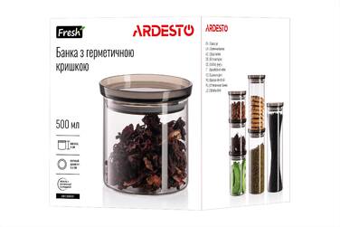 ARDESTO Банка для зберігання Fresh, 500мл, скло, пластик, прозорий