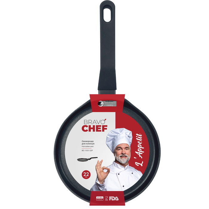 Сковорода Bravo Chef L'Appetit 22 см, для блинов (6913178)