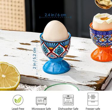 Порцелянові підставки для яєць 6 шт HENXFEN LEAD