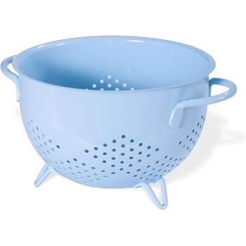 Металеве сито для пасти з подвійними ручками синє beifeier