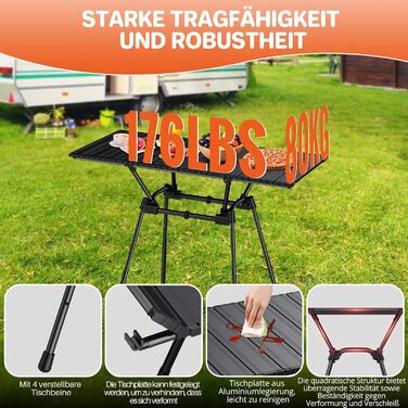 Складной кемпинговый стол 89 x 40 см FUNYKICH